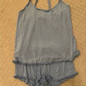 Blue Pima Lake Pajama Short Set